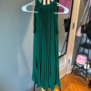 SHEIN green pleaded dress